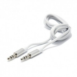 Audio (Aux) kabal (3,5mm) 1m Ldnio LS-Y02 - belo-srebrna