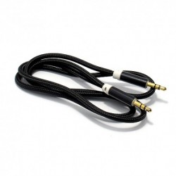 Audio (Aux) kabal (3,5mm) 1m Woven - crna
