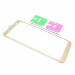 Zaštitno staklo za Samsung Galaxy A6 Plus (2018) (zakrivljeno 5D) pun lepak - zlatna