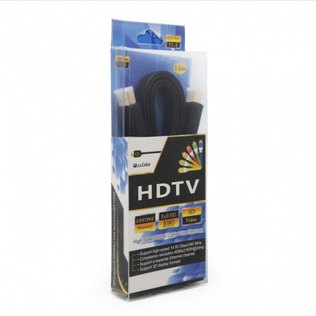 Kabal Flet sa HDMI na HDMI 1,5m - crna