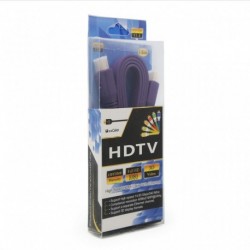 Kabal Flet sa HDMI na HDMI 1,5m - ljubičasta