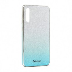 Futrola za Samsung Galaxy A30s/A50/A50s leđa Glass iHave glitter - belo-tirkizna