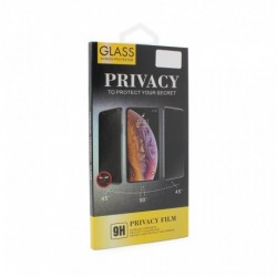 Zaštitno staklo za iPhone XR/11 (2,5D) pun lepak Privacy G - crna