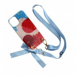 Futrola za iPhone 12 mini leđa Fashion strap glitter - plava