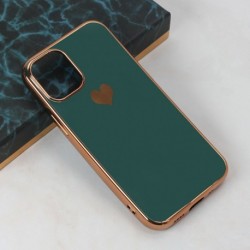Futrola za iPhone 12 mini leđa silikon Heart - zelena
