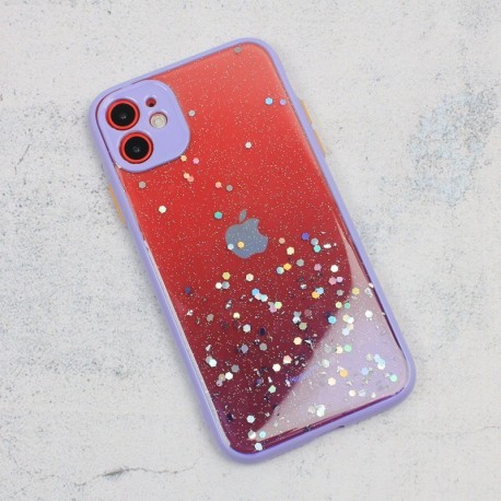 Futrola za iPhone 11 leđa Frame glitter - ljubičasta