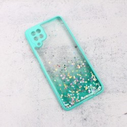 Futrola za Samsung Galaxy A12/A12s/A12 Nacho/A12 (India) leđa Frame glitter - tirkizna