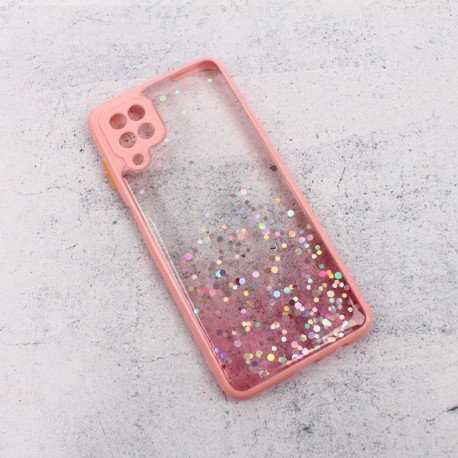 Futrola za Samsung Galaxy A12/A12s/A12 Nacho/A12 (India) leđa Frame glitter - roza