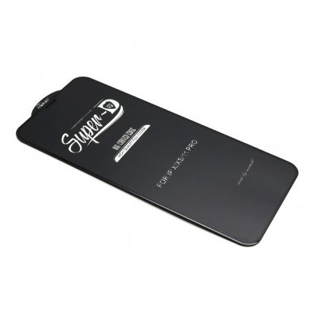 Zaštitno staklo za iPhone X/XS/11 Pro (zakrivljeno 11D) pun lepak Super D - crna