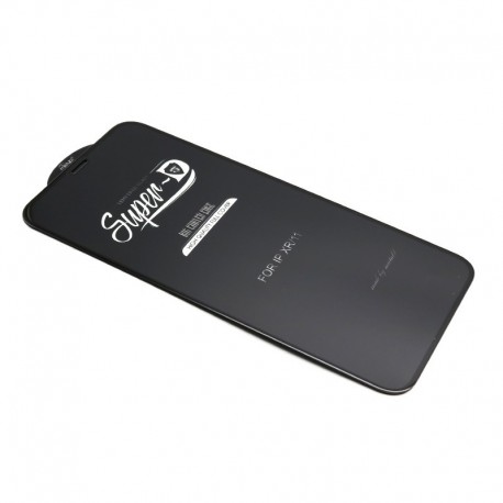 Zaštitno staklo za iPhone XR/11 (zakrivljeno 11D) pun lepak Super D - crna
