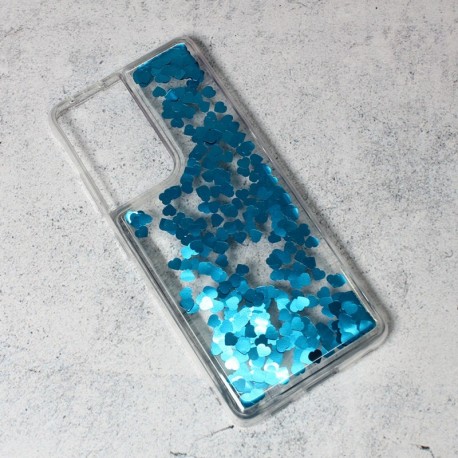 Futrola za Samsung Galaxy S21 Ultra 5G leđa Liquid heart - plava