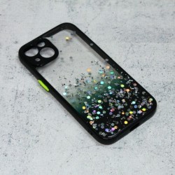 Futrola za iPhone 13 leđa Frame glitter - crna