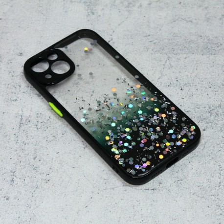 Futrola za iPhone 13 leđa Frame glitter - crna