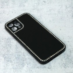 Futrola za iPhone 12 Pro Max leđa Diamond frame - crna