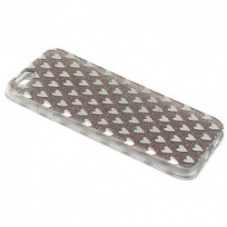 Futrola za iPhone 6/6s leđa Glitter heart - srebrna