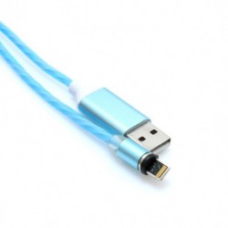 USB data kabal za iPhone lightning X-Cable magnet Led (1m) - plava