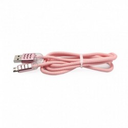 USB data kabal za Android micro Lux (1m) - pink