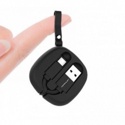 USB data kabal za Android micro Konfulon S79 privezak (1m) - crna