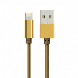 USB data kabal za Android micro/iPhone lightning Ldnio Lc88 (1m) - zlatna