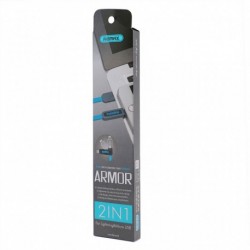 USB data kabal za Android micro/iPhone lightning Remax Armor Rc-067T (1,2m) - plava