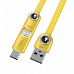USB data kabal za Android type C/iPhone lightning (2u1) Remax Cutie Rc-073Th (1m) - Žuta