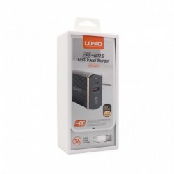 Kućni punjač za iPhone lightning Ldnio A2502C QC 3.0 (3A | 1xUSB/1xType C) - crna