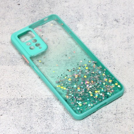 Futrola za Xiaomi Redmi Note 11/11S leđa Frame glitter - tirkizna