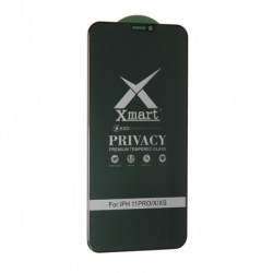 Zaštitno staklo za iPhone X/XS/11 Pro (zakrivljeno 9D) pun lepak - X-mart Privacy
