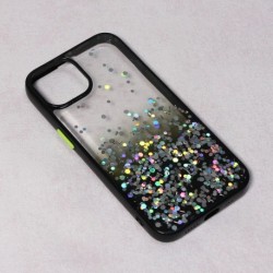 Futrola za iPhone 14 leđa Frame glitter - crna