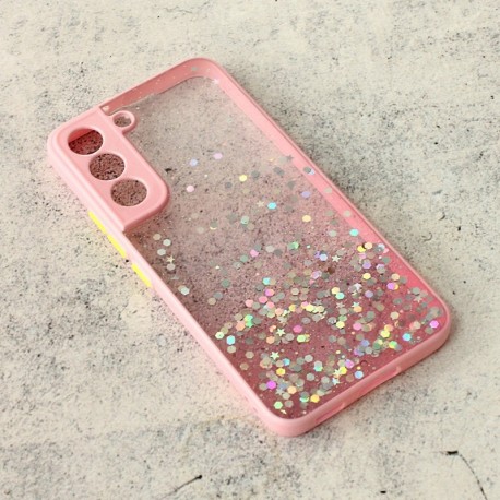 Futrola za Samsung Galaxy S22 5G leđa Frame glitter - roza