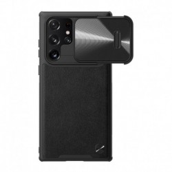 Futrola za Samsung Galaxy S22 Ultra 5G leđa Nillkin Cam shield leather S - crna