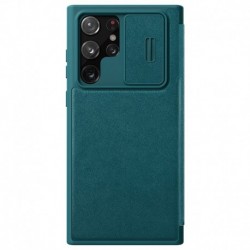 Futrola za Samsung Galaxy S22 Ultra 5G preklop bez magneta bez prozora Nillkin Qin Leather Pro - zelena