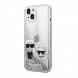 Futrola za iPhone 14 Plus leđa Karl Lagerfeld Choupette Liquid - srebrna