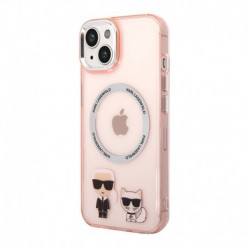 Futrola za iPhone 14 Plus leđa Karl Lagerfeld Magsafe - pink