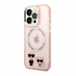Futrola za iPhone 14 Pro Max leđa Karl Lagerfeld Magsafe - pink
