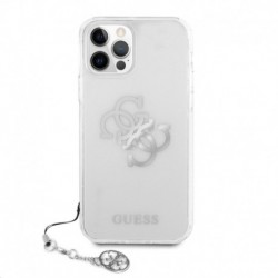 Futrola za iPhone 12 Pro Max leđa Guess 4G metal charm - srebrna