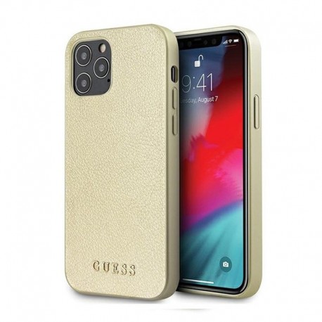 Futrola za iPhone 12/12 Pro leđa Guess 4G irid - zlatna