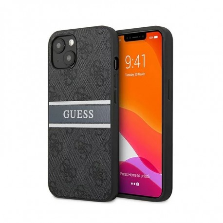 Futrola za iPhone 13 leđa Guess 4G pu stripe - siva