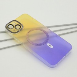 Futrola za iPhone 14 Plus leđa Passion MagSafe - žuto-lila