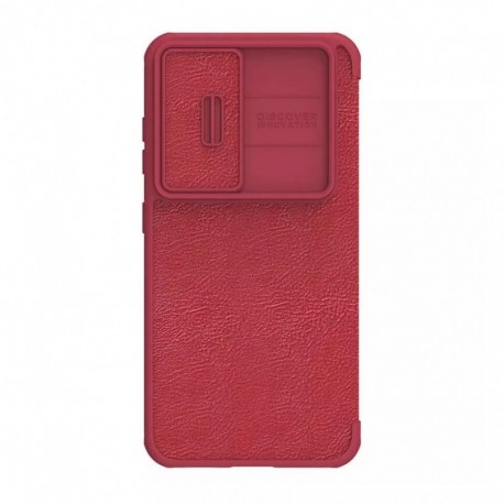 Futrola za Samsung Galaxy S23 preklop bez magneta bez prozora Nillkin Qin Leather Pro - crvena