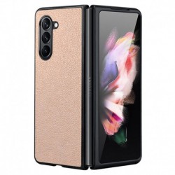 Futrola za Samsung Galaxy Z Fold 5/Fold5 leđa Leather fold - krem