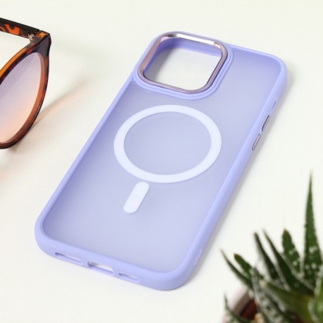 Futrola za iPhone 15 Pro Max leđa Magsafe silky - lila
