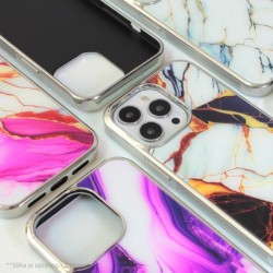 Futrola za iPhone 13 leđa Marble pattern - pink