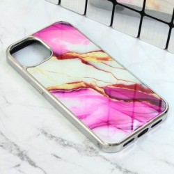Futrola za iPhone 14 leđa Marble pattern - pink