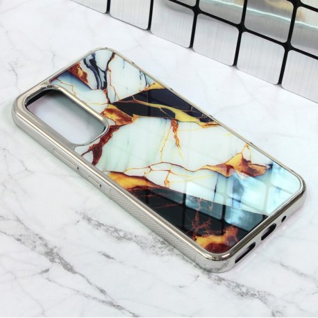 Futrola za Samsung Galaxy A34 leđa Marble pattern - belo-crna