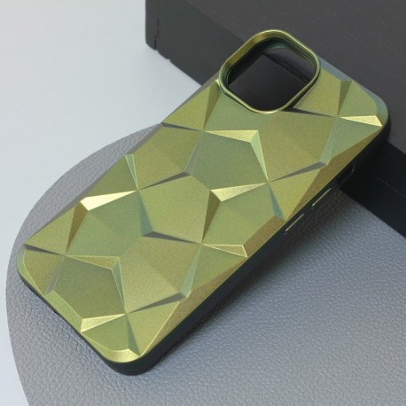 Futrola za iPhone 15 leđa Shiny diamond - maslinasto zelena