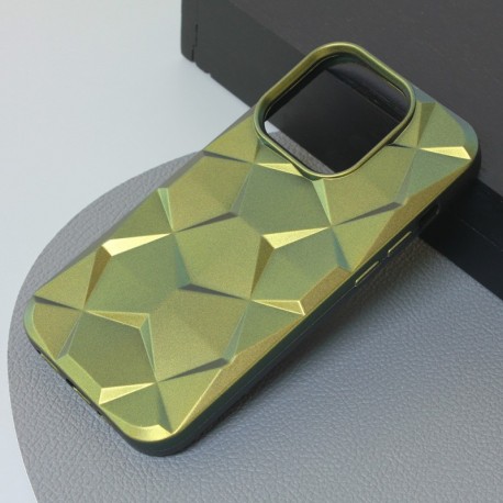 Futrola za iPhone 15 Pro leđa Shiny diamond - maslinasto zelena