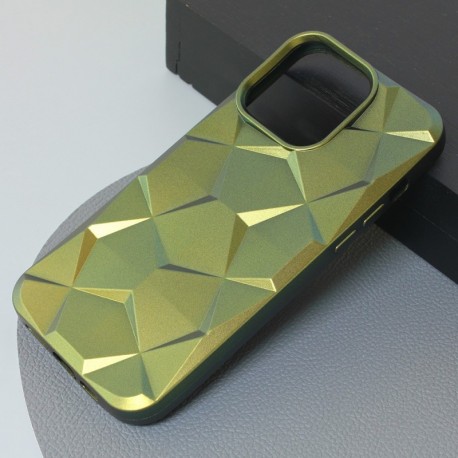 Futrola za iPhone 15 Pro Max leđa Shiny diamond - maslinasto zelena