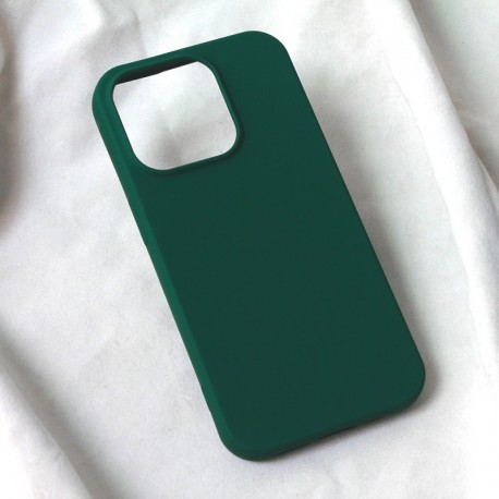 Futrola za iPhone 15 Pro leđa Soft velvet - tamno zelena