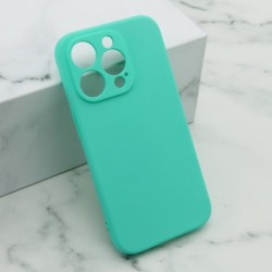 Futrola za iPhone 15 Pro leđa Soft silikon - tirkizna